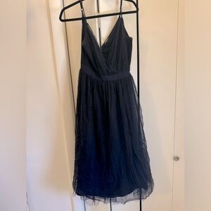 Navy blue express midi dress